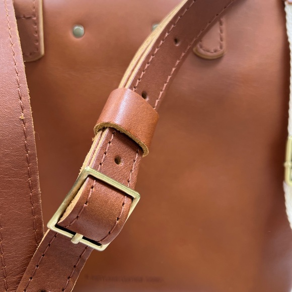 Like New! Portland Leather Wildflower Honey Mini Crossbody Tote - Picture 11 of 12